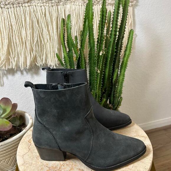 Splendid Blue Slate Grey suede ankle boots zipper western indie 8.5 - Picture 1 of 8